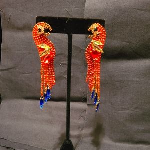 Dazzlingly Classy Parrot Earrings
